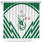 Algeria Football Shower Curtain Go Champions - African Pride