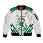 Algeria Football Custom Sleeve Zip Bomber Jacket Go Champions - African Pride