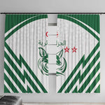 Algeria Football Window Curtain Go Champions - African Pride