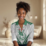 Algeria Football Custom Women Casual Shirt Go Champions - African Pride