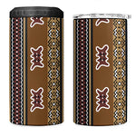 Mali Mud Cloth 4 in 1 Can Cooler Tumbler Traditional Bologan Pattern - African Pride