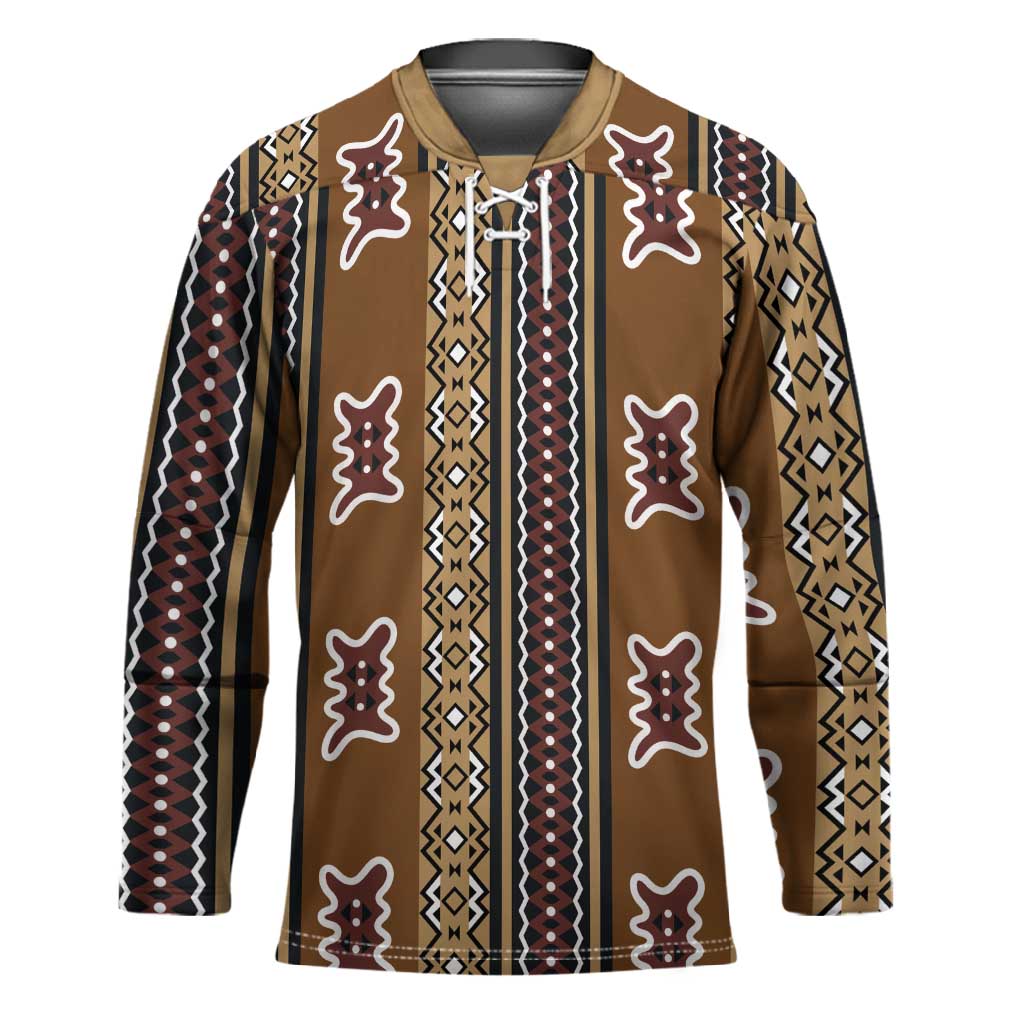 Mali Bologan Mud Cloth Pattern Hockey Jersey by African Pride