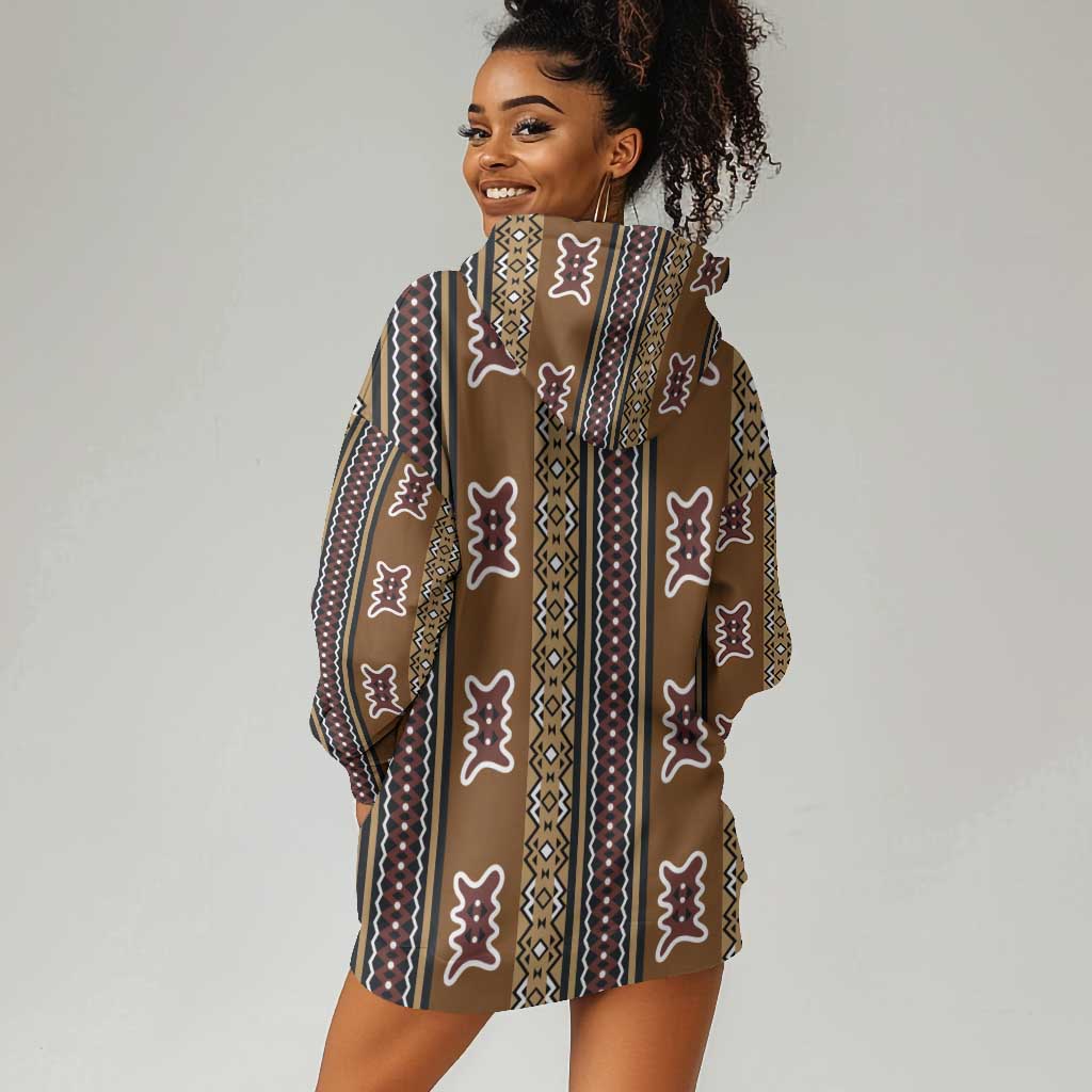 Mali Mud Cloth Hoodie Dress Traditional Bologan Pattern - African Pride