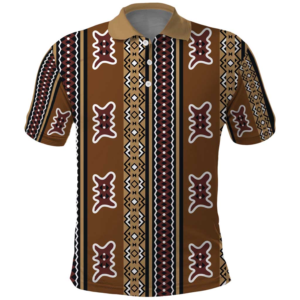 Mali Mud Cloth Polo Shirt Traditional Bologan Pattern - African Pride