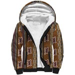 Mali Mud Cloth Sherpa Hoodie Traditional Bologan Pattern - African Pride