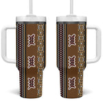 Mali Mud Cloth Tumbler With Handle Traditional Bologan Pattern - African Pride
