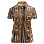 Mali Mud Cloth Women Polo Shirt Traditional Bologan Pattern - African Pride