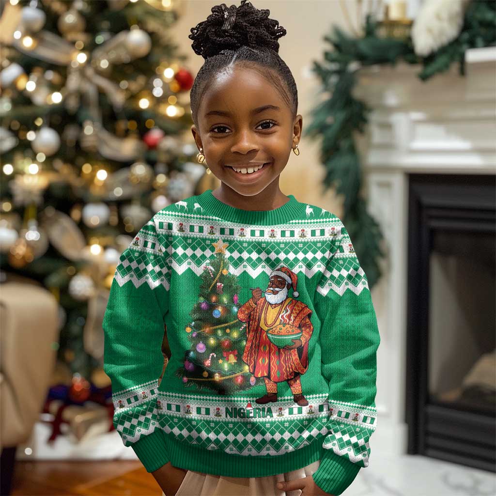 Personalized Afro Christmas in Nigeria Kid Ugly Christmas Sweater Eku Odun Eku IyeDun - African Pride