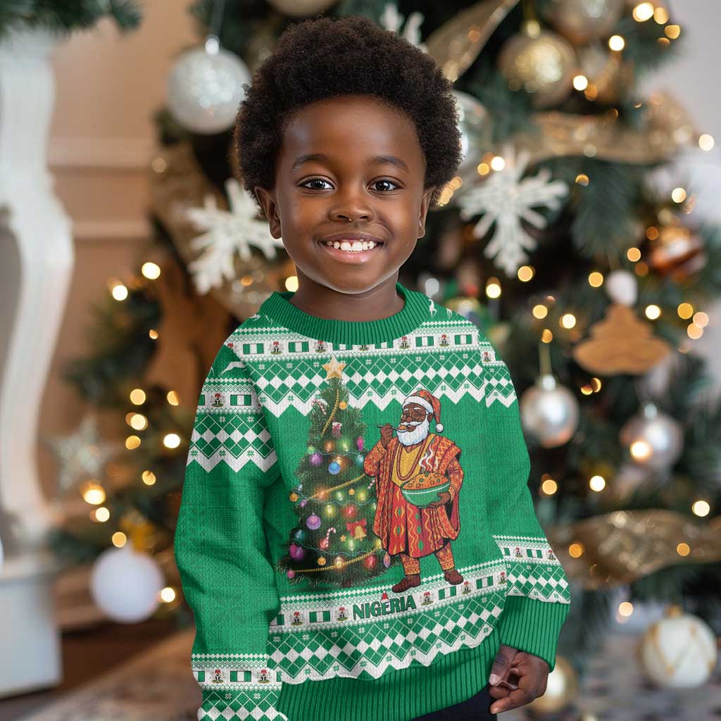 Personalized Afro Christmas in Nigeria Kid Ugly Christmas Sweater Eku Odun Eku IyeDun - African Pride