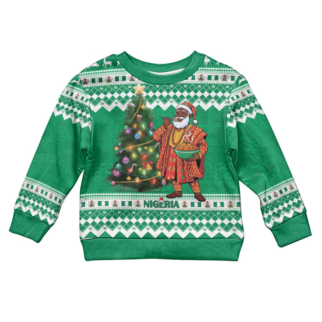 Personalized Afro Christmas in Nigeria Kid Ugly Christmas Sweater Eku Odun Eku IyeDun - African Pride