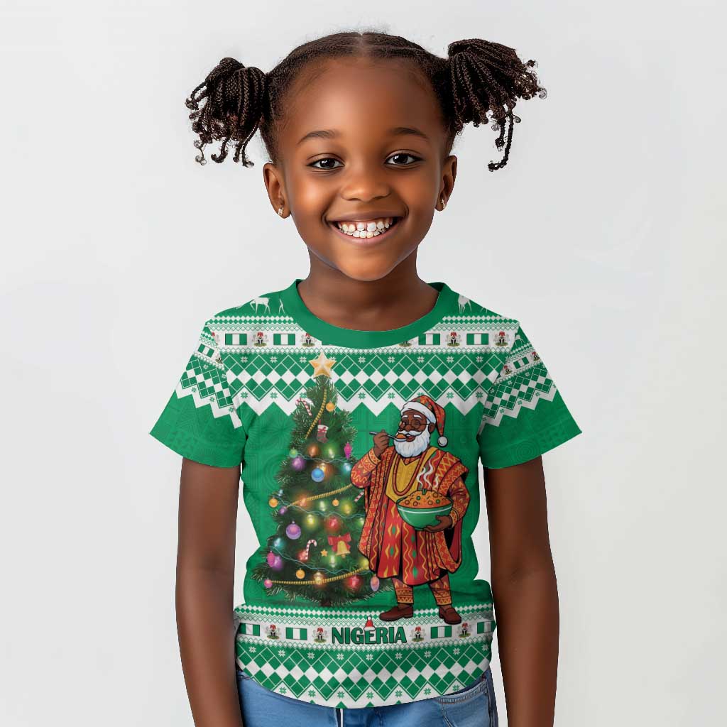 Personalized Afro Christmas in Nigeria Kid T shirt Eku Odun Eku IyeDun - African Pride