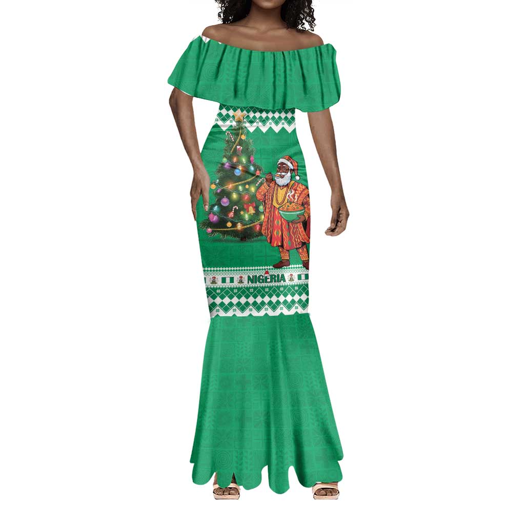 Personalized Afro Christmas in Nigeria Mermaid Dress Eku Odun Eku IyeDun - African Pride