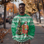Personalized Afro Christmas in Nigeria Sweatshirt Eku Odun Eku IyeDun - African Pride