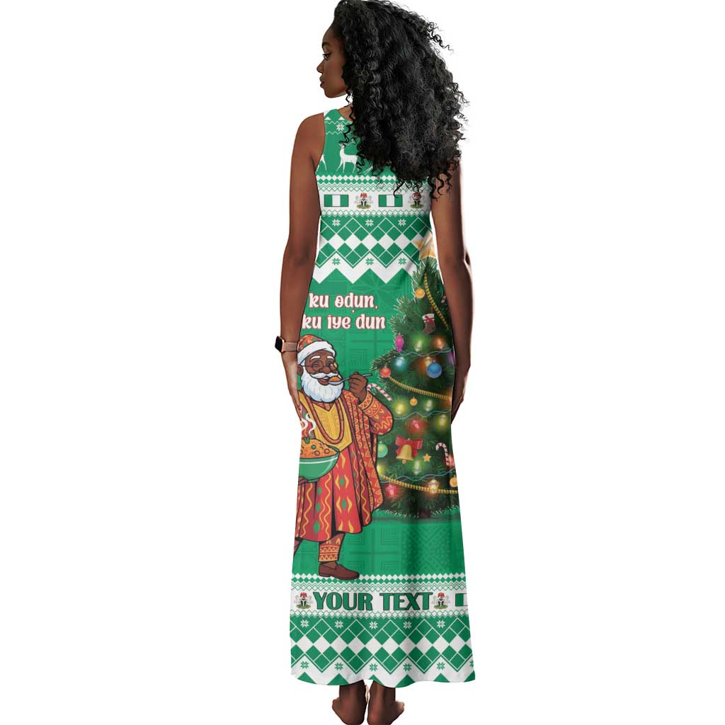 Personalized Afro Christmas in Nigeria Tank Maxi Dress Eku Odun Eku IyeDun - African Pride