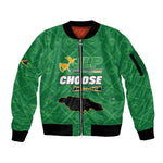 Personalized JLP Jamaica Labour Party Sleeve Zip Bomber Jacket Build Back Stronger - African Pride