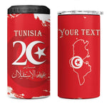 Personalized Afro Tunisia 4 in 1 Can Cooler Tumbler Happy 69th Anniversary Independence