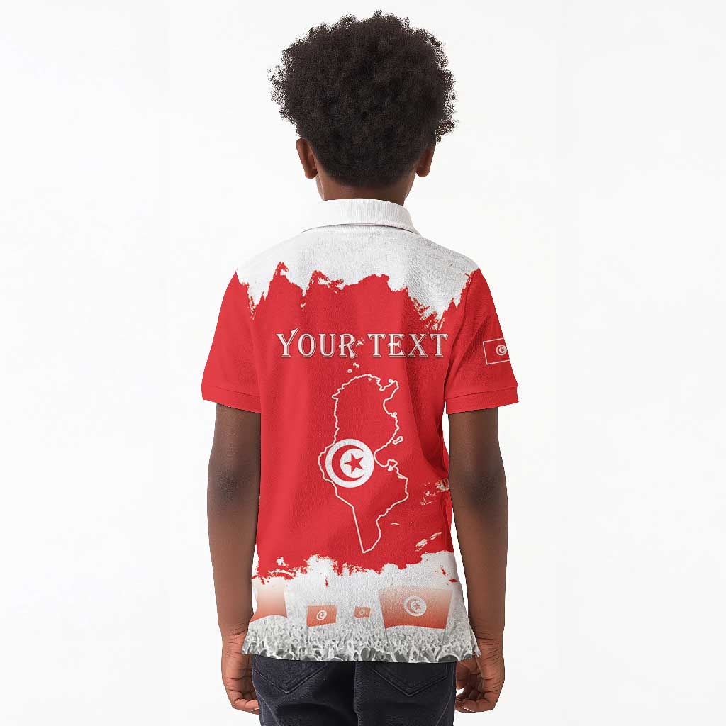 Personalized Afro Tunisia Kid Polo Shirt Happy 69th Anniversary Independence