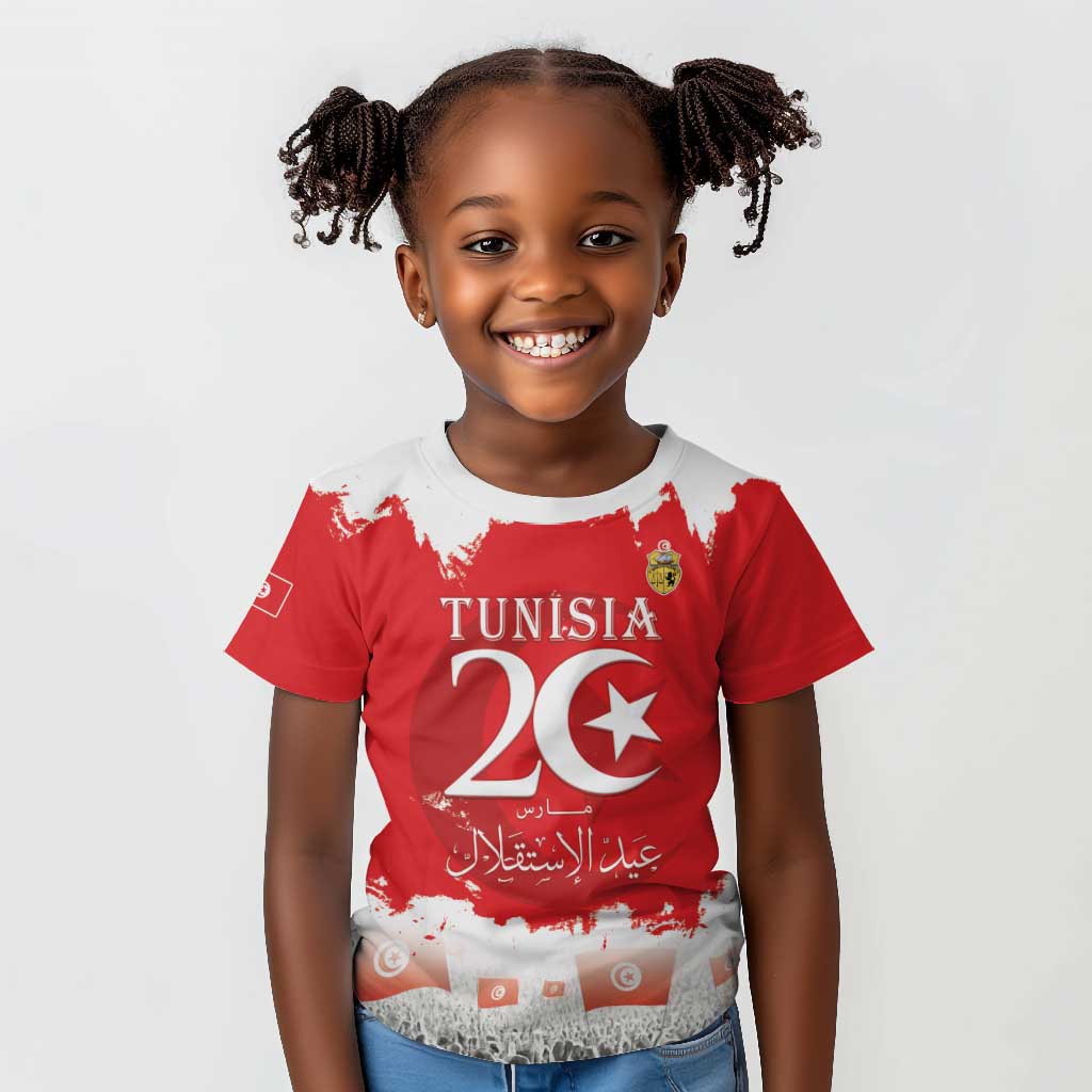 Personalized Afro Tunisia Kid T shirt Happy 69th Anniversary Independence