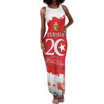 Personalized Afro Tunisia Tank Maxi Dress Happy 69th Anniversary Independence