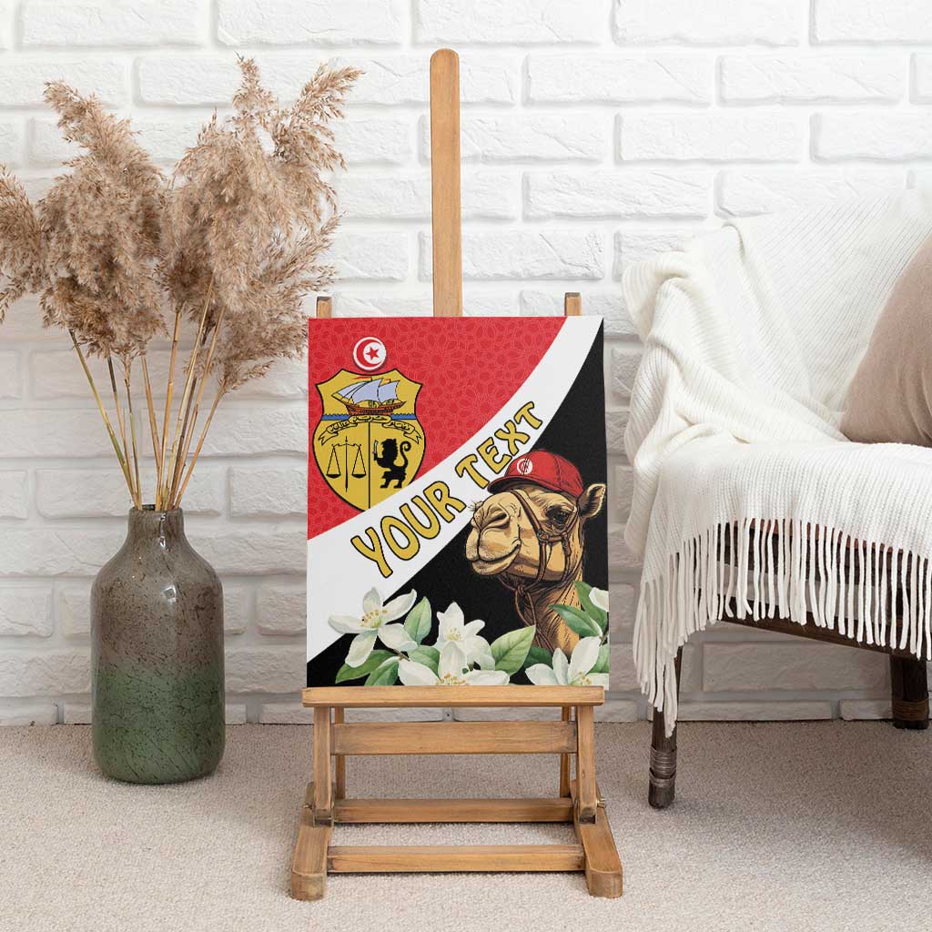 Personalized Afro Tunisia Canvas Wall Art Camelus Dromedarius With Jasmine