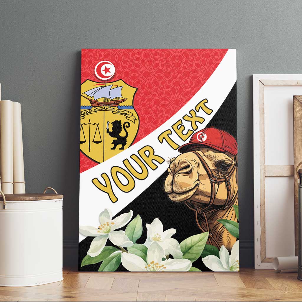 Personalized Afro Tunisia Canvas Wall Art Camelus Dromedarius With Jasmine