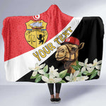 Personalized Afro Tunisia Hooded Blanket Camelus Dromedarius With Jasmine