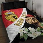 Personalized Afro Tunisia Quilt Bed Set Camelus Dromedarius With Jasmine