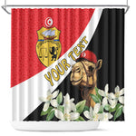 Personalized Afro Tunisia Shower Curtain Camelus Dromedarius With Jasmine
