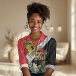 Personalized Afro Tunisia Women Casual Shirt Camelus Dromedarius With Jasmine LT15