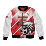 Custom Tunisia Football Bomber Jacket Go Eagles of Carthage