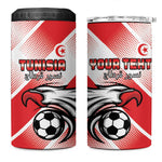 Custom Tunisia Football 4 in 1 Can Cooler Tumbler Go Eagles of Carthage
