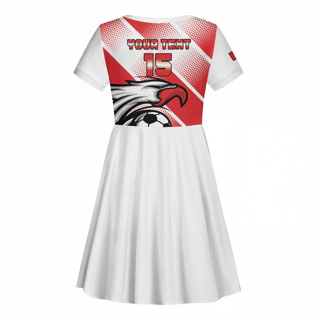 Custom Tunisia Football Kid Short Sleeve Dress Go Eagles of Carthage