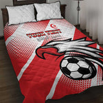 Custom Tunisia Football Quilt Bed Set Go Eagles of Carthage