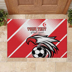 Custom Tunisia Football Rubber Doormat Go Eagles of Carthage