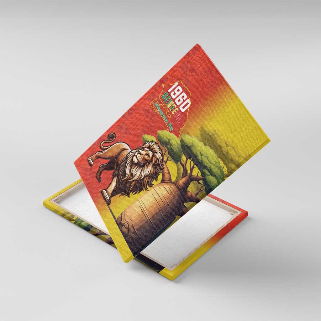 Afro Senegal Independence Day Canvas Wall Art 65th Anniversary - Kente Pattern