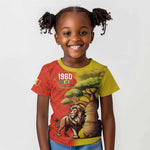 Afro Senegal Independence Day Kid T shirt 65th Anniversary - Kente Pattern