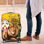 Happy Togo Independence Day Luggage Cover Lion With Coat Of Arms - Kente Pattern