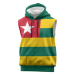 Togolese Independence Day Sleeveless Hoodie Flag Style - African Pride