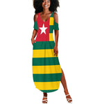 Togolese Independence Day Summer Maxi Dress Flag Style