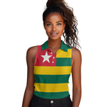 Togolese Independence Day Women Sleeveless Polo Shirt Flag Style