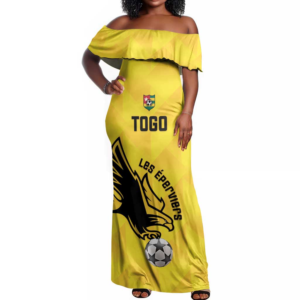 Custom Togo Football Off Shoulder Maxi Dress Go Champions