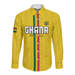Custom Ghana Football Long Sleeve Button Shirt We Are Champions