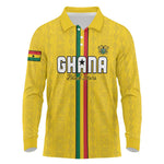 Custom Ghana Football Long Sleeve Polo Shirt We Are Champions