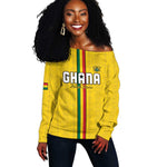 Custom Ghana Football Off Shoulder Sweater We Are Champions