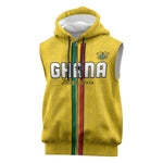 Custom Ghana Football Sleeveless Zip Hoodie We Are Champions - African Pride