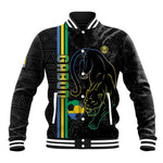 Custom Gabon Football Baseball Jacket Go Champions - Black Ver