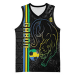 Custom Gabon Football Basketball Jersey Go Champions - Black Ver - African Pride