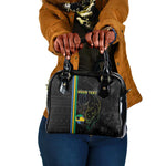 Custom Gabon Football Shoulder Handbag Go Champions - Black Ver