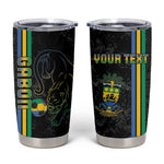 Custom Gabon Football Tumbler Cup Go Champions - Black Ver