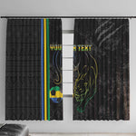 Custom Gabon Football Window Curtain Go Champions - Black Ver